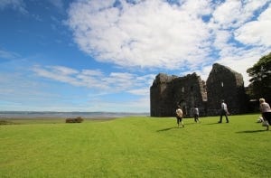 Weobley Castle near Llanrhidian has impressive views over the Estuary